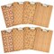 8 Pack Cute Clipboards Bulk Supply with Low Profile Clip - Wooden Clip Boards for Office, School, Classroom, Fits Letter Size 8.5x11 and A4 Paper (8.8 x 12.4 in)